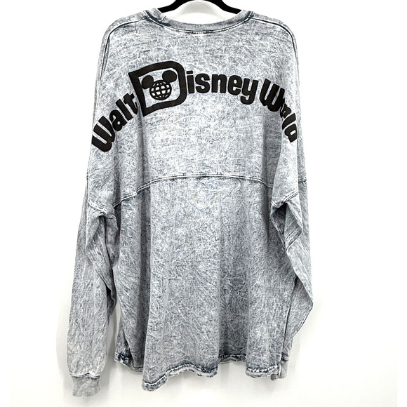Walt Disney World Spirit Jersey Unisex XXL Acid Wash Gray Spellout Streetwear - Picture 1 of 7